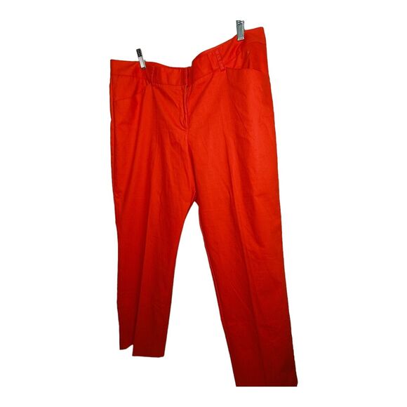 Zac & Rachel Womens Plus Sz 16 Orange Ankle Dress Work Business Casual Pants - Picture 5 of 7